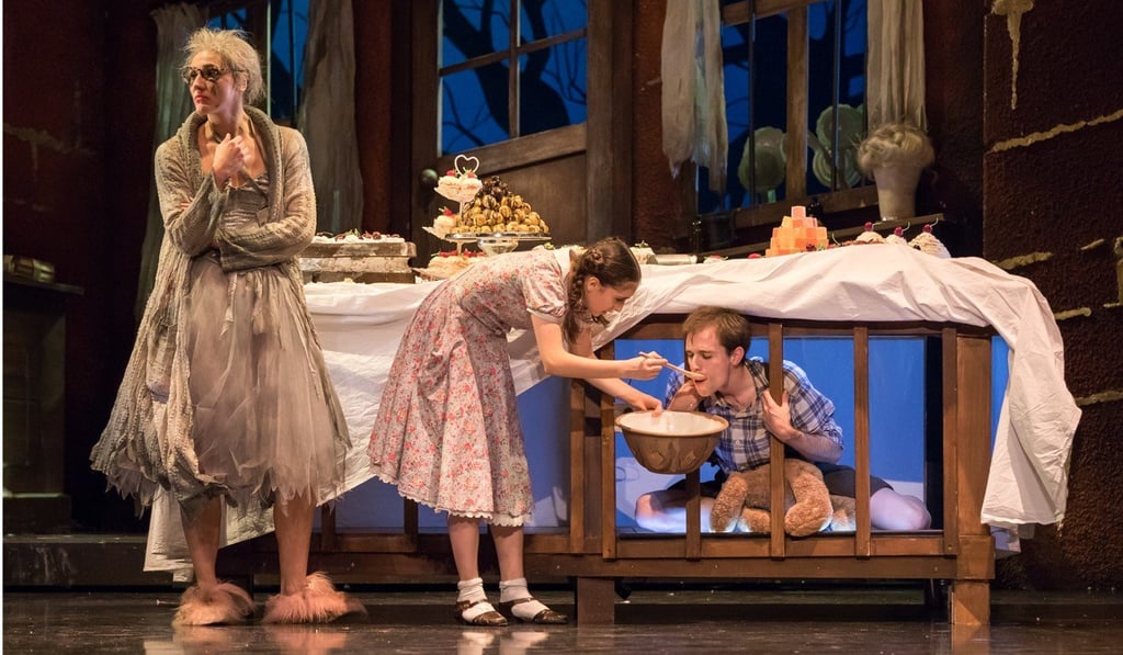 Marge Hendrick, Kayla-Maree Tarantolo and Constant Vigier in the Scottish Ballet’s Hansel & Gretel. Photo: Andy Ross/Scottish Ballet Marge Hendrick, Kayla-Maree Tarantolo and Constant Vigier in the Scottish Ballet’s Hansel & Gretel. Photo: Andy Ross/Scottish Ballet