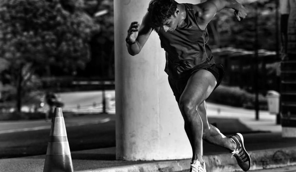 Shyam still enjoys sprinting. Photo: Danny Toh