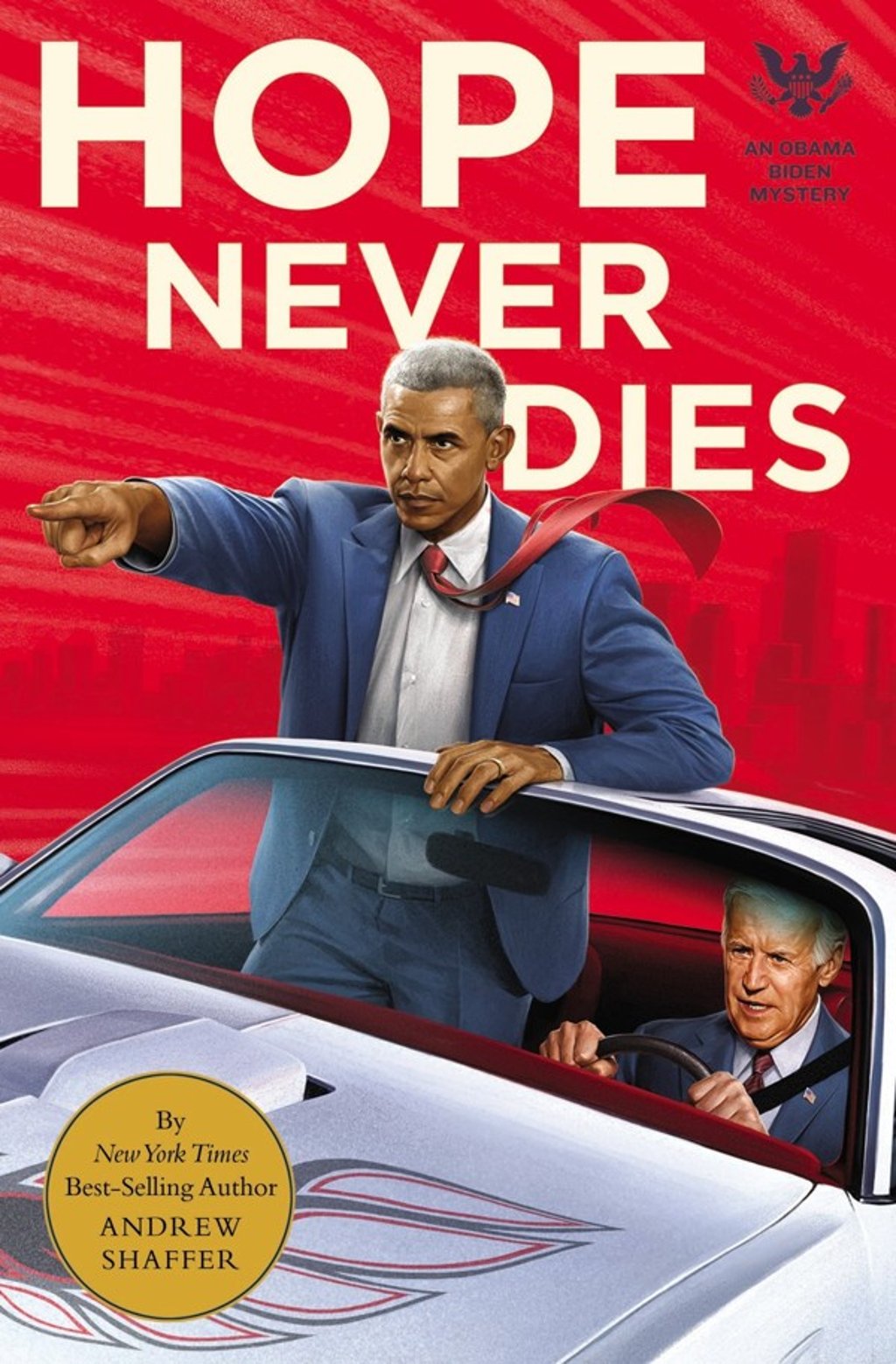 ‘Hope Never Dies’ by Andrew Shaffer is the first in a planned series of Obama-Biden mysteries. Photo: Quirk
