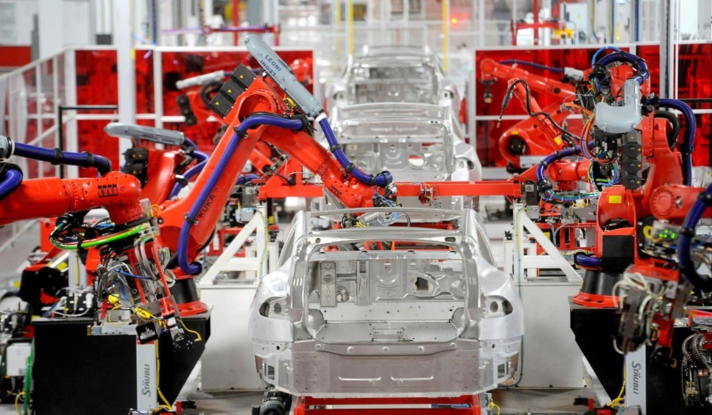 The Tesla factory in Fremont, California. The company’s facility in Shanghai will be its first international production line. Photo: Reuters