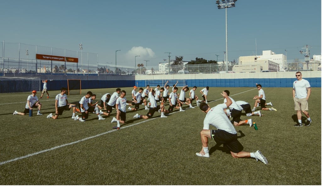 Hong Kong train ahead of their world championship opener in Netanya, Israel. Hong Kong train ahead of their world championship opener in Netanya, Israel.