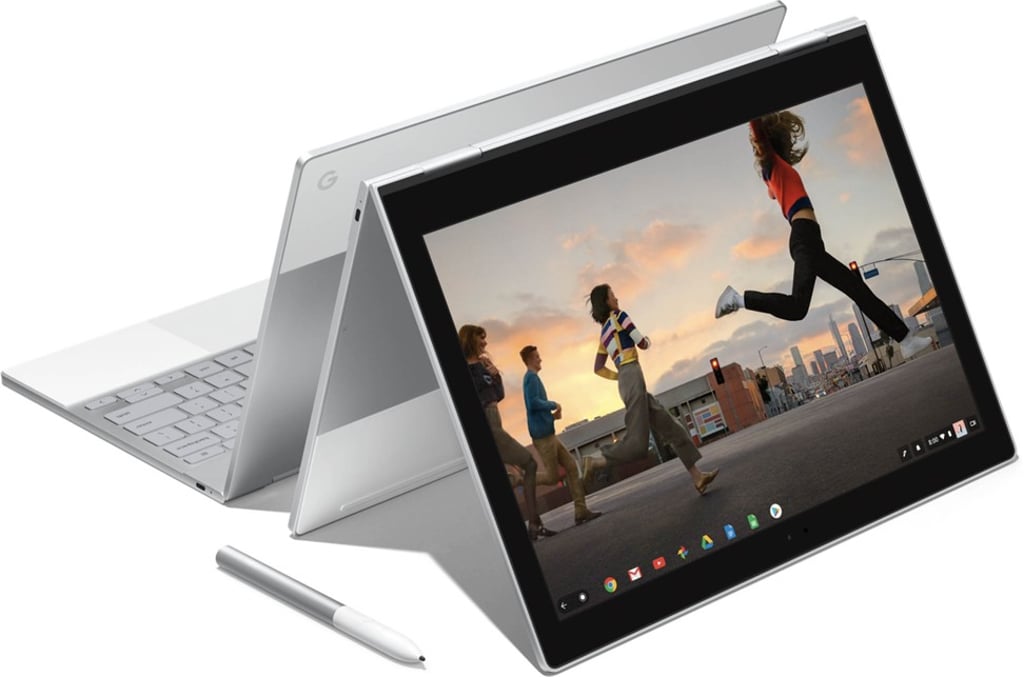 The Google Pixelbook has a flexible design that rotates from laptop to tablet and ‘tent’ mode. Photo: Google