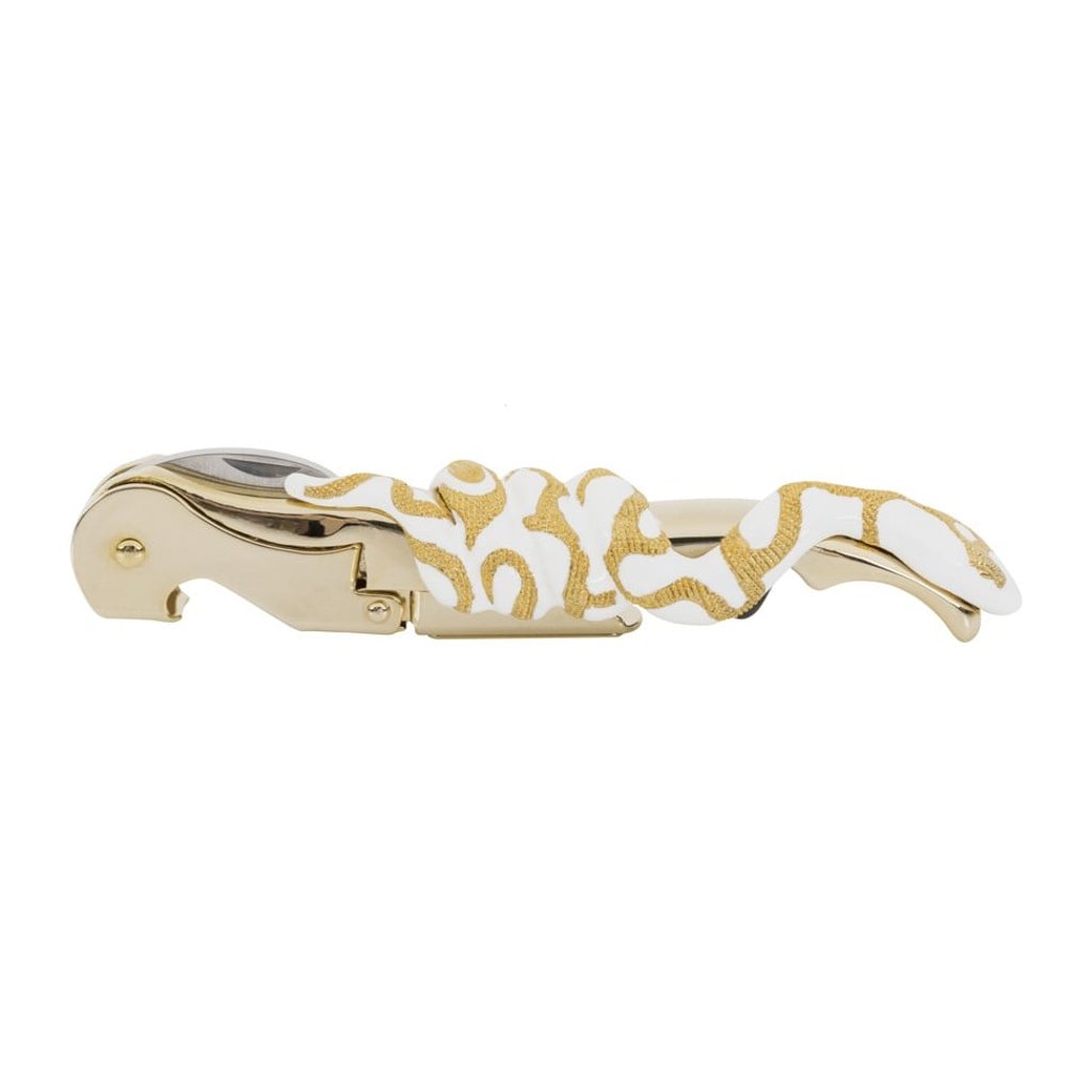 Roberto Cavalli. This White Jewels Snake Wine Opener is enhanced with Swarovski crystals, adding a touch of luxury to a picnic drink. Price on request