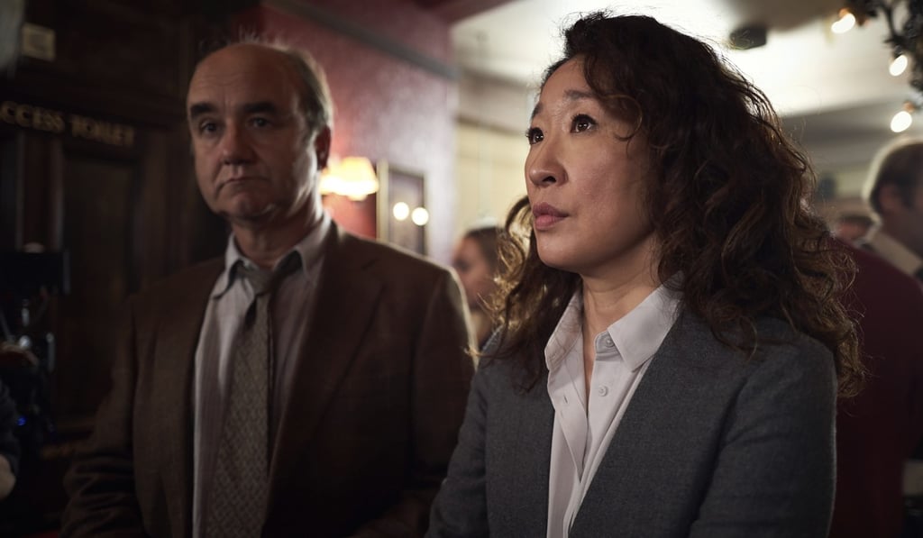 This image released by BBC America shows Sandra Oh in a scene from “Killing Eve”. Photo: AP