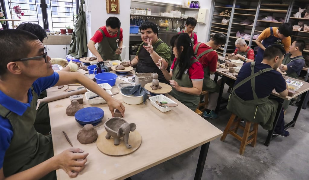 Hui (left) began studying in the class offered by St James’ Creation in 2011. Photo: Jonathan Wong