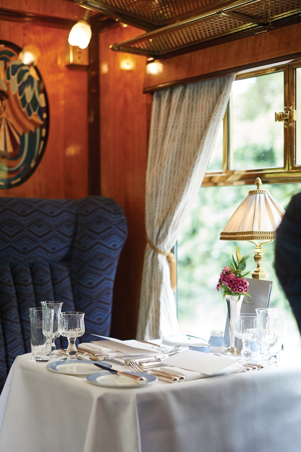 The Belmond British Pullman offers the finest food in luxurious carriages.