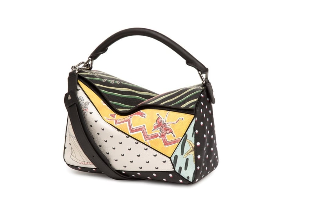 Loewe. Designed by Jonathan Anderson, the multicoloured Puzzle Paula patchwork bag has an innovative cuboid shape and can be worn in five ways, HK$25,200 Loewe. Designed by Jonathan Anderson, the multicoloured Puzzle Paula patchwork bag has an innovative cuboid shape and can be worn in five ways, HK$25,200