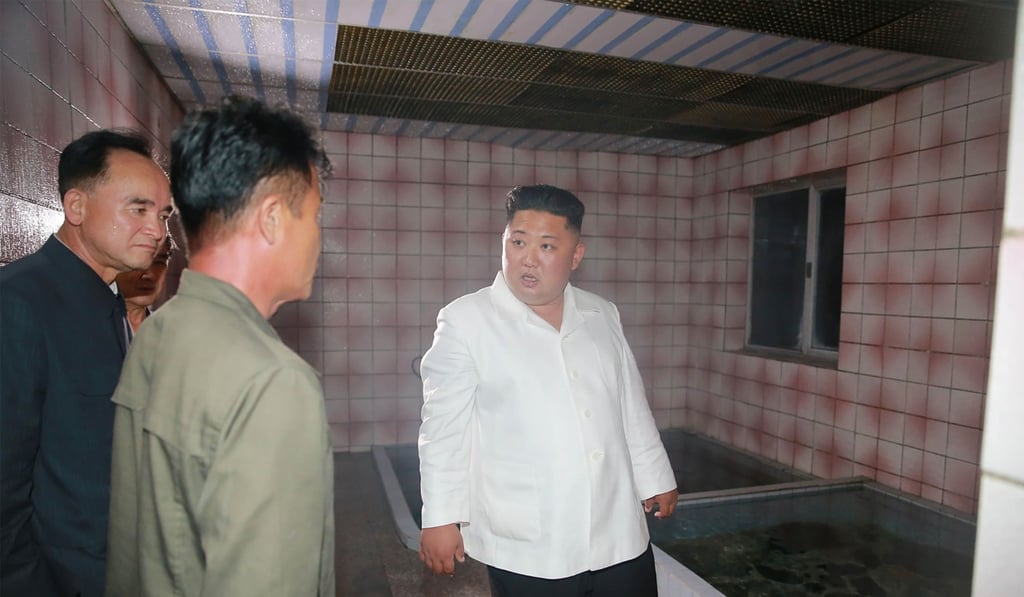 Kim visited two factories and a holiday camp in the North Korean border province of Hamgyong-bukto. Photo: AFP Kim visited two factories and a holiday camp in the North Korean border province of Hamgyong-bukto. Photo: AFP