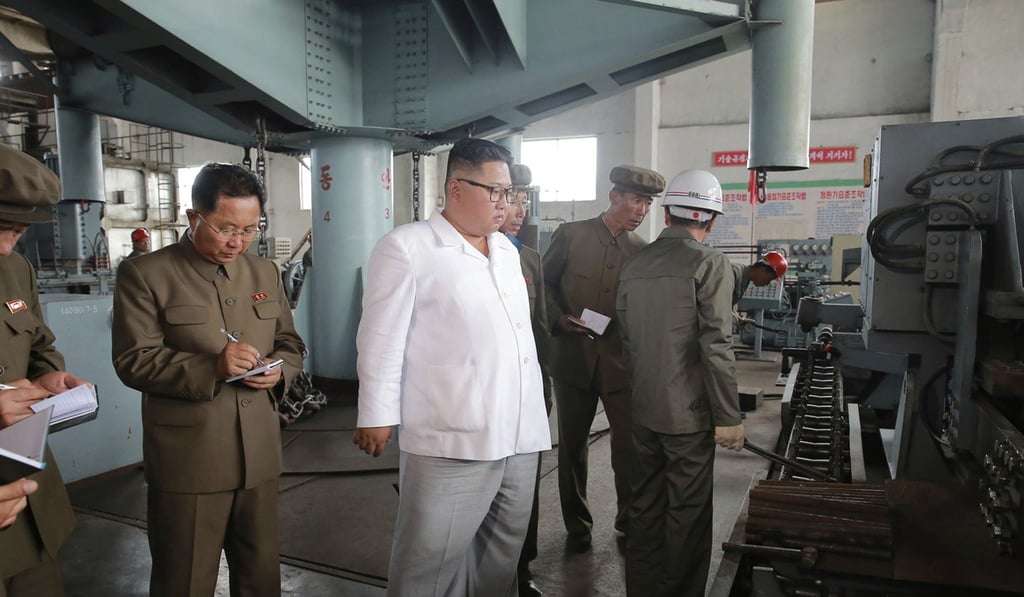 North Korean leader Kim Jong-un visits a shipyard in North Hamgyong Province. Photo: AP North Korean leader Kim Jong-un visits a shipyard in North Hamgyong Province. Photo: AP