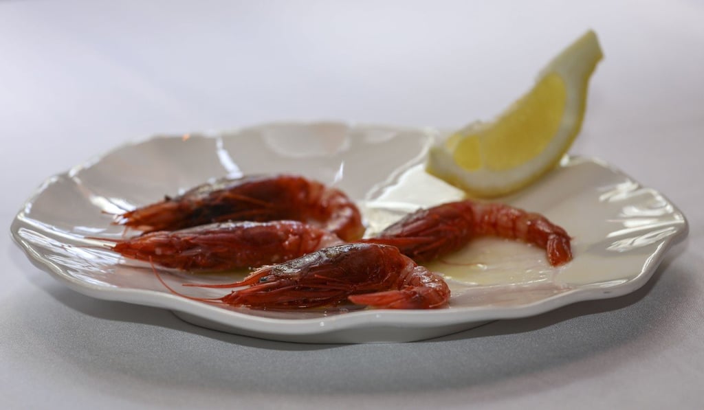 Raw Sicilian red prawns. Photo: Tory Ho