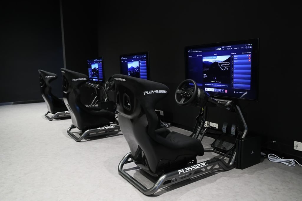 Simulated drives are available at the new Mercedes-Benz brand centre.