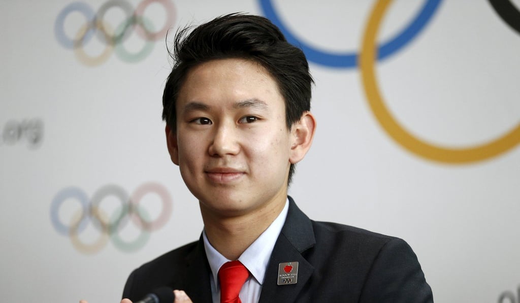 Denis Ten of Kazakhstan, bronze medallist in men's singles figure skating of the 2014 Winter Olympics in Sochi, attends a news conference in Lausanne, Switzerland, on June 9, 2015. Photo: Reuters