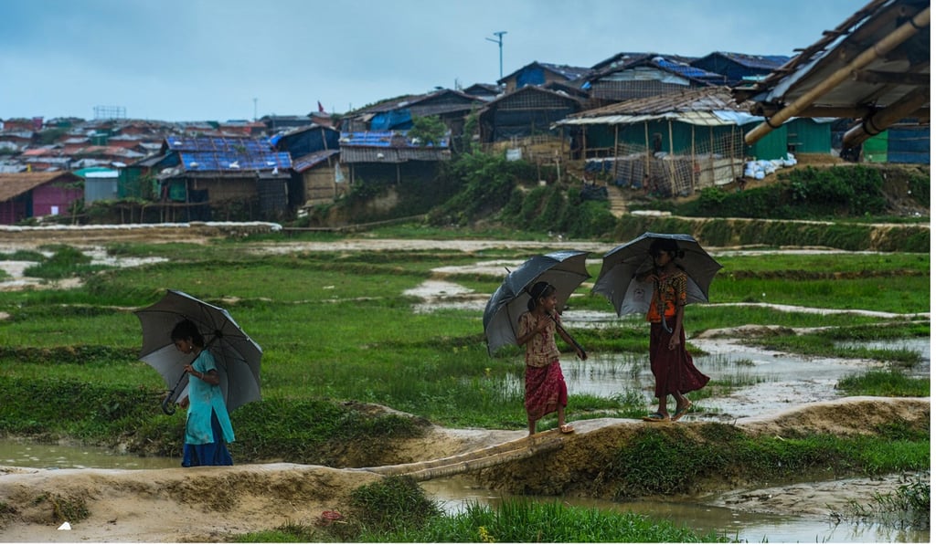 Tens of thousands of Rohingya refugees are now living in camps like this in Bangladesh. Photo: AFP