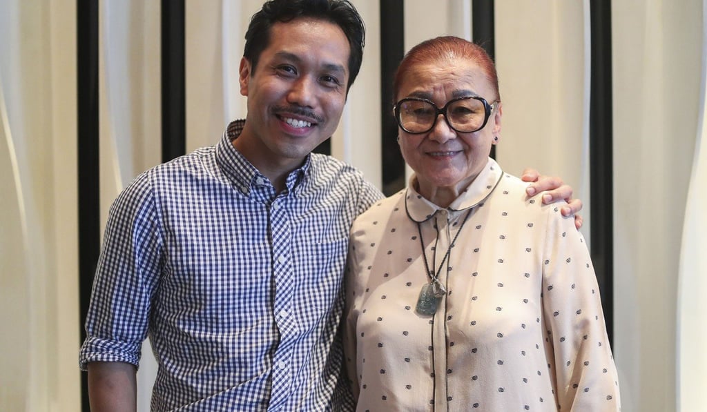 Leung Sing-por's daughter Margaret Leung Po-man and her nephew Andrew Leung Tze-wung. Photo: Winson Wong