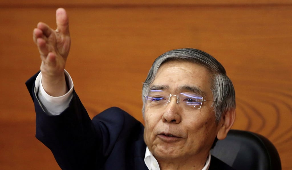 Kuroda earlier this year at a news conference in Tokyo. Photo: Reuters