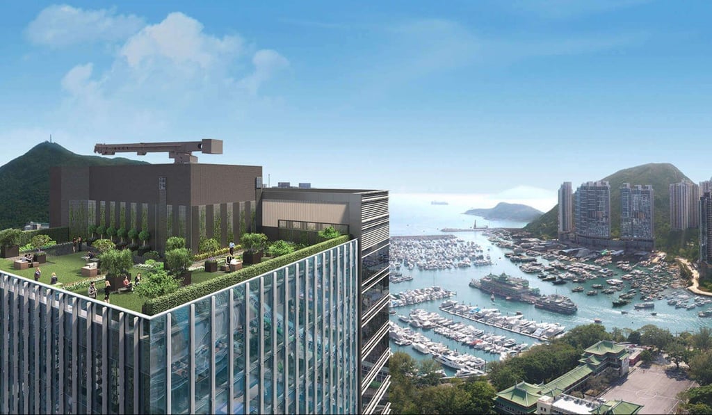 An artists’s impression of view from the top of Swire Properties’ South Island Place. Photo: Handout