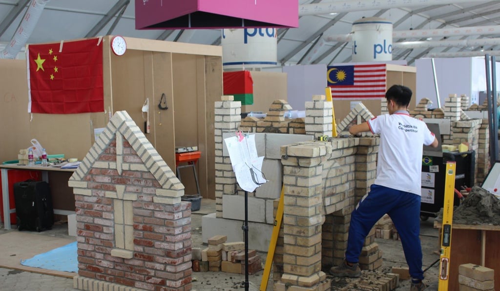 Liang Zhibin in action at the WorldSkills Competition in Abu Dhabi in October 2017. Photo: Handout.