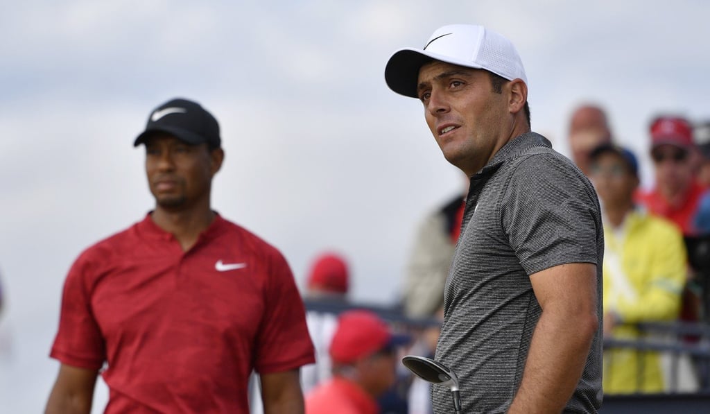 Tiger Woods, left, was Molinari’s playing partner for the day. Woods finished tied for sixth. Photo: EPA-EFE