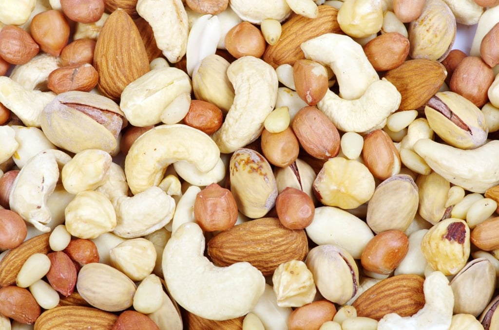 The eating of nuts, including cashews and almonds, can be consumed along with meats, fish, eggs, cheese and butter, as part of the keto diet.
