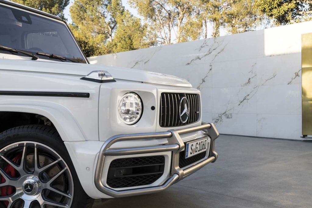 The LED headlights are the most notable difference between the new and old versions of Mercedes-Benz’s G-Wagen. Photo: Daimler