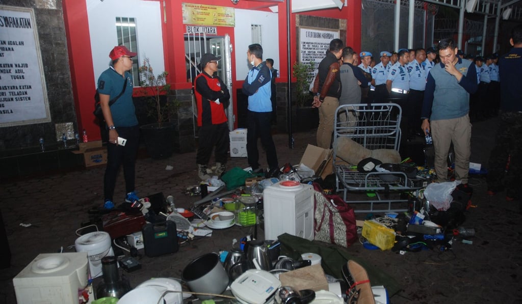Some of the home appliances that were collected from inmates at the Sukamiskin jail in Bandung. PhotoL AFP
