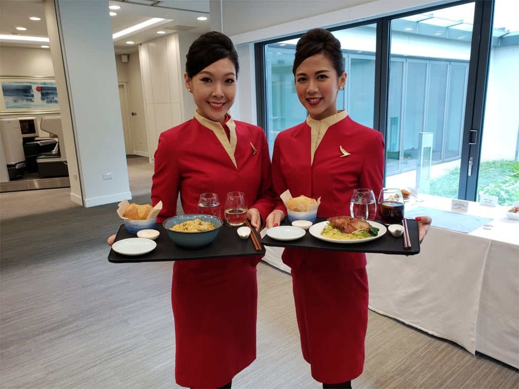 Cabin crew display ‘Hong Kong Favourites’ dishes Photo: Aydee Tie