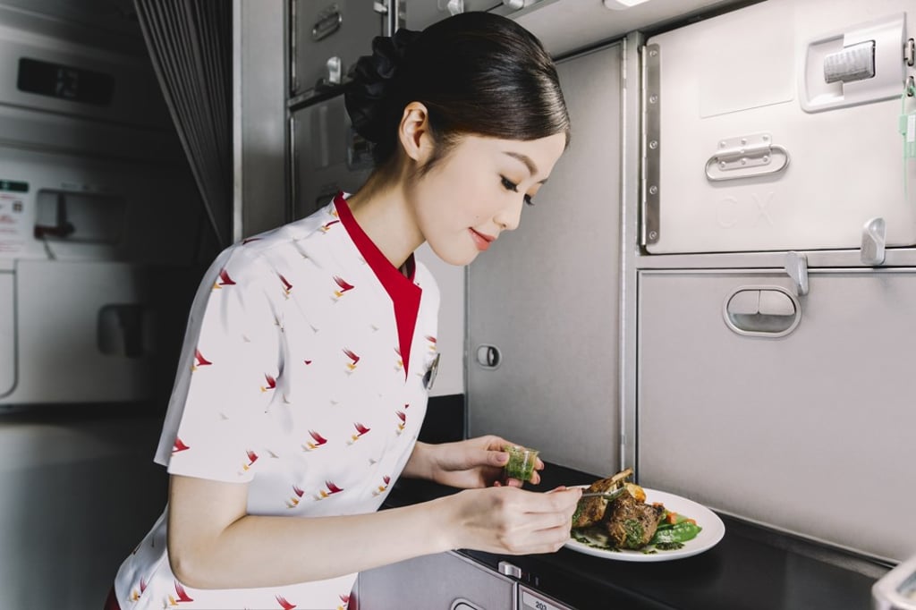 Cabin crew now individually plate items on board the flight