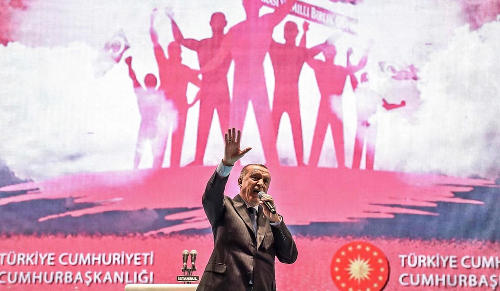 Turkey president Recep Tayyip Erdogan has spoken in defence of Mesut Ozil. Photo: AFP