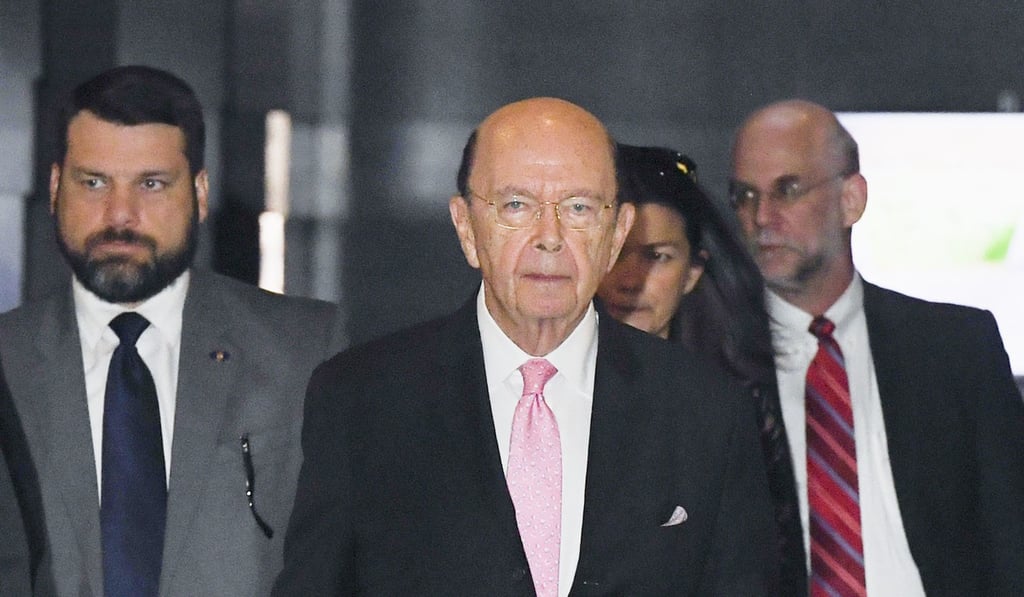 US Commerce Secretary Wilbur Ross (centre) failed to negotiate a trade ceasefire with China when he visited the country in June. Photo: Kyodo