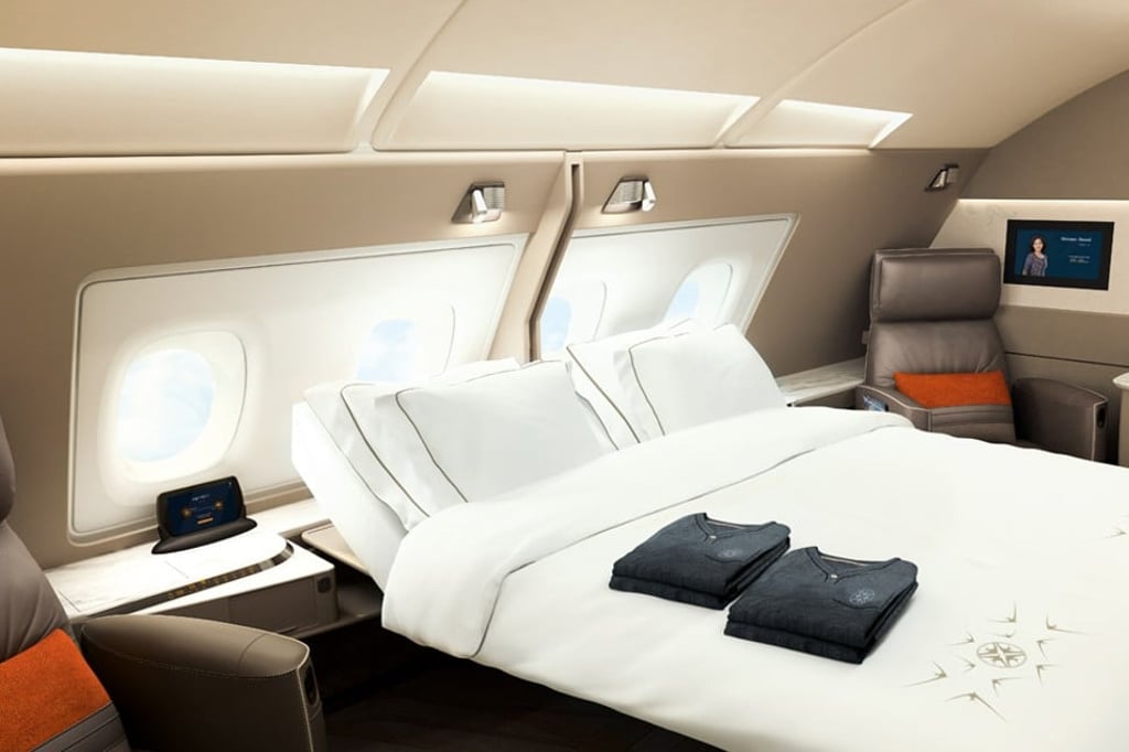 Singapore Airlines’ First Class offers a suite with a double bed.