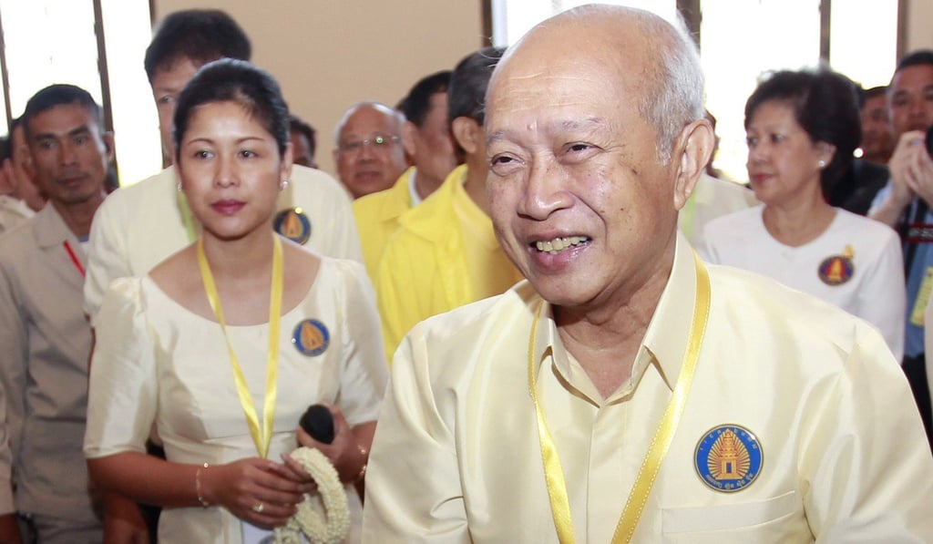 Prince Norodom Ranariddh and his wife Ouk Phalla were involved in a head-on collision in the south west of Cambodia last month. A taxi reportedly hit the vehicle that the pair was travelling in, killing Ouk Phalla and seriously injuring Prince Norodom. Both were to stand in next months Cambodian elections for the opposition Funcinpec party. Photo: EPA