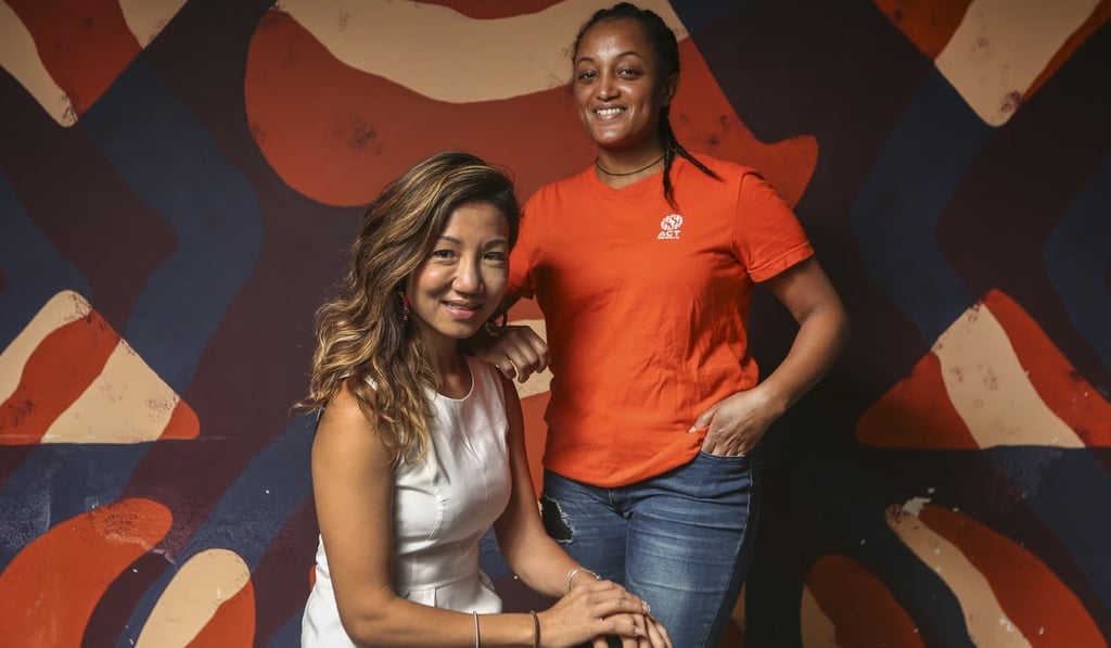 Charlene Hua with Rahel Wondimu from Ethiopia. Photo: Xiaomei Chen