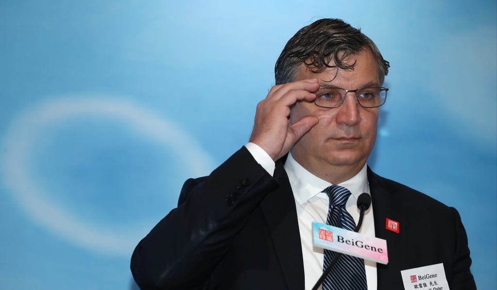 John Oyler, founder and chief executive of BeiGene, believes Hong Kong could attract many more biotech firms to list their shares. Photo: Nora Tam