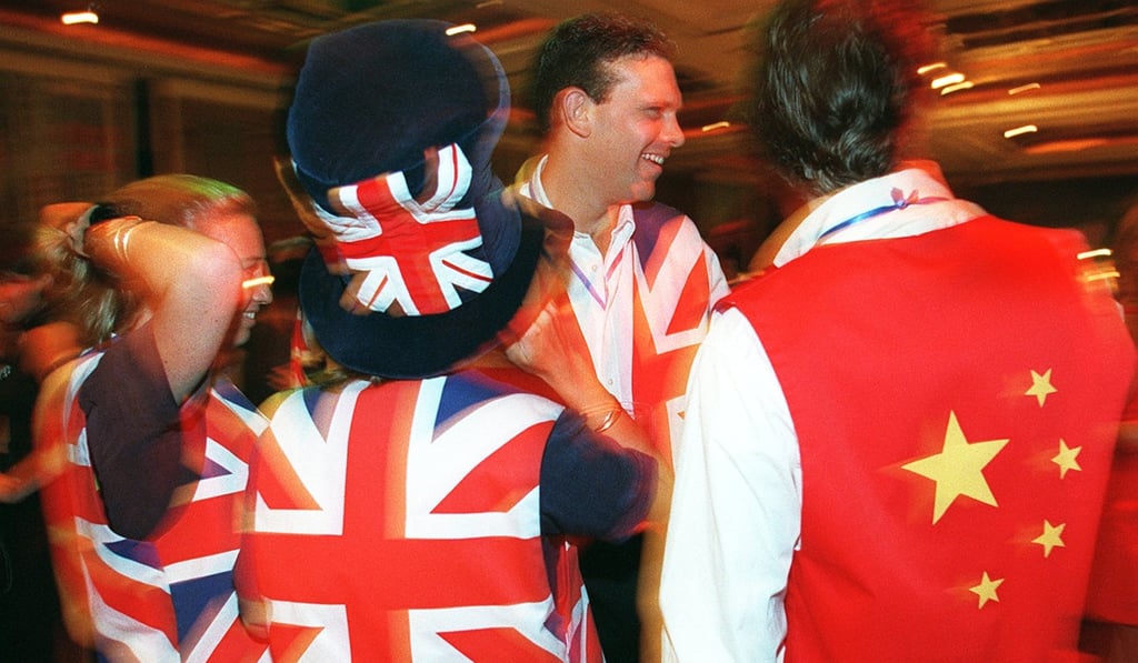 Brits party in Kowloon on July 1, 1997, to mark Hong Kong’s return to Chinese rule. Photo: AFP