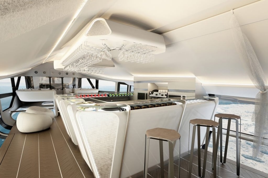 Guests can relax with a drink from the Airlander’s Altitude Bar.