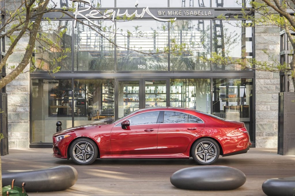 The nine-speed automatic transmission gets to 60mph in 5.1 seconds in the rear-wheel-drive CLS 450, or 4.8 seconds in the all-wheel-drive CLS 450 4MATIC. Photo: Mercedes-Benz
