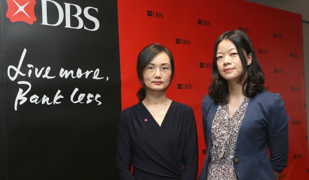 DBS Bank (Hong kong ) head of China property team group research Danielle Wang (left), and Carol Wu, head of China and Hong Kong research at DBS. Photo: Xiaomei Chen