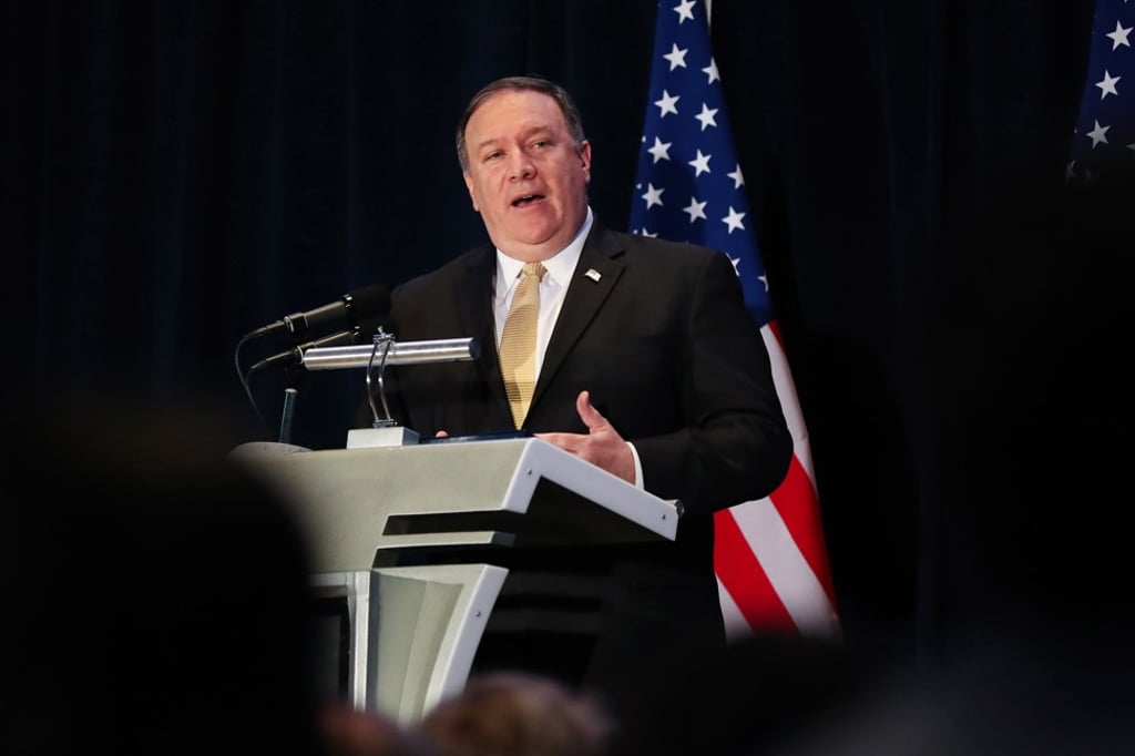 US Secretary of State Mike Pompeo announced Washington’s new “Indo-Pacific Economic Vision” on Monday. Photo: Bloomberg