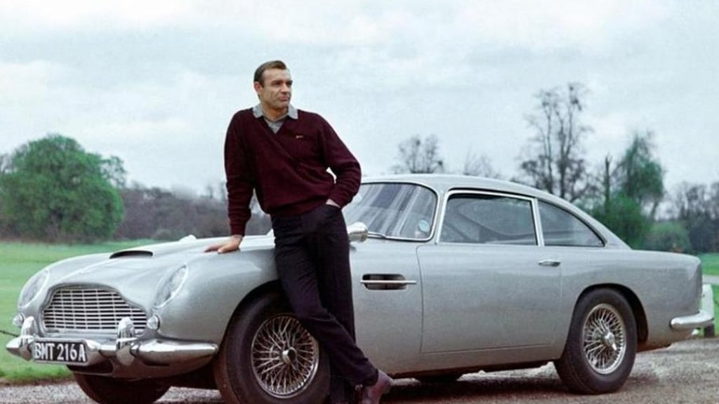 James Bond’s Aston Martin DB5 first appeared in ‘Goldfinger,’ with Sean Connery as 007 – the secret agent James Bond.
