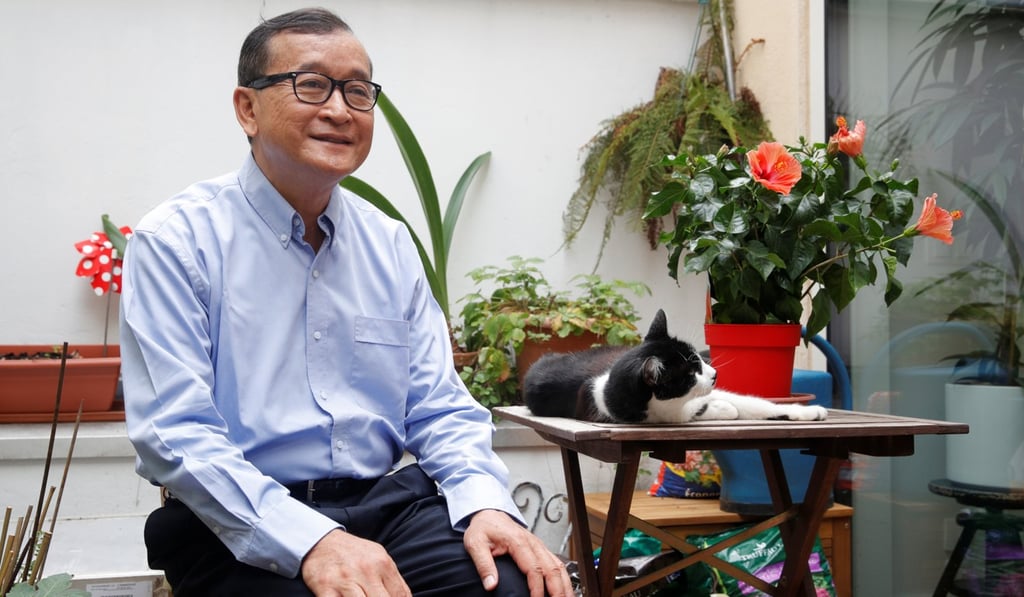 Former president of the dissolved opposition Cambodia National Rescue Party Sam Rainsy. Photo: Reuters