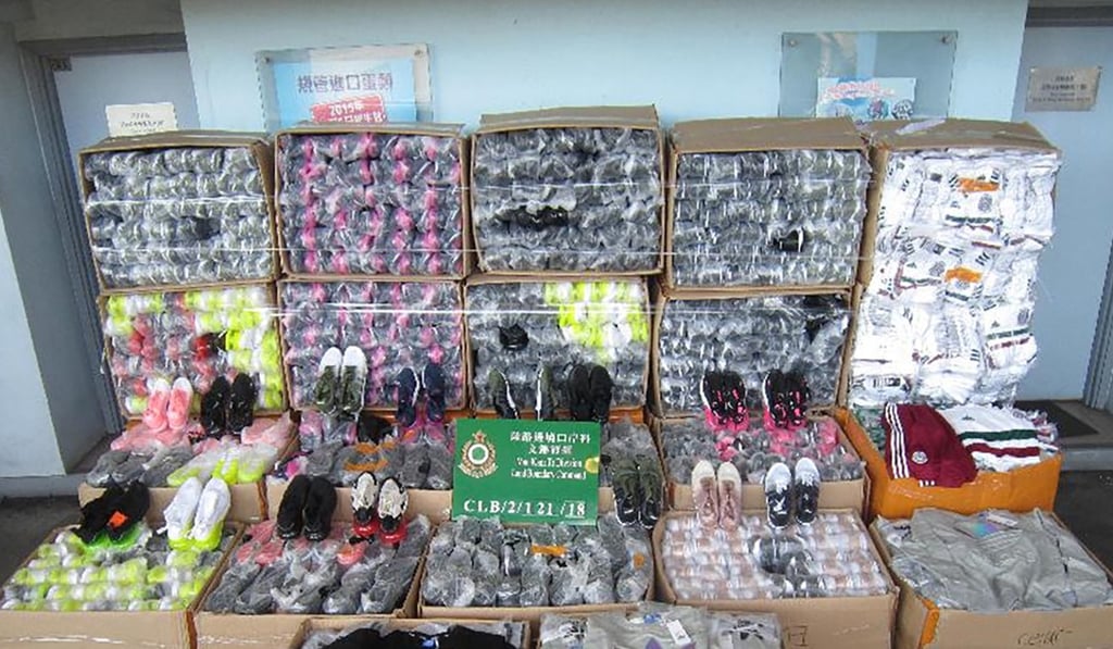 Counterfeit goods confiscated by Hong Kong Customs. Photo: Handout