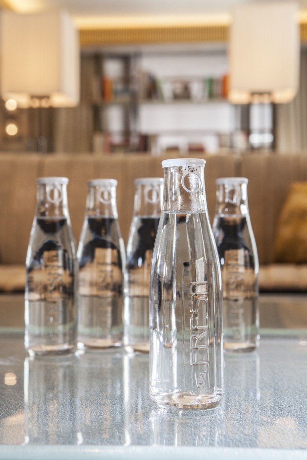 The Landmark, Mandarin Oriental hotel’s Christmas tree of 500 plastic bottles illustrates the sustainability of the hotel’s water filtration and glass-bottling system.
