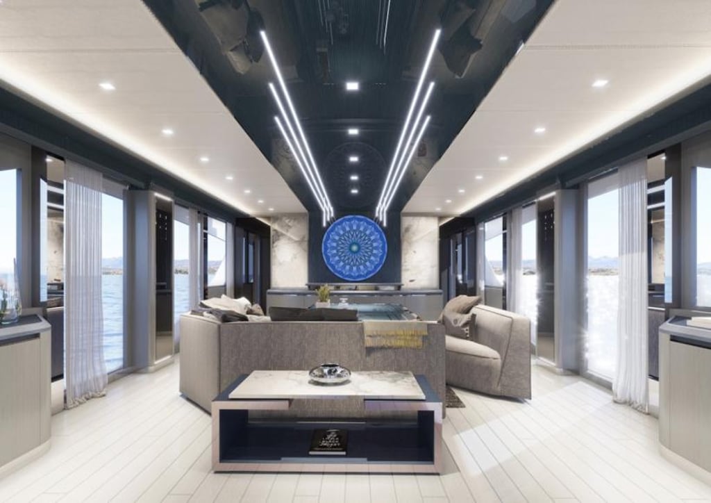 The latest superyacht to receive a stunning Swarovski crystal masterpiece from Stefano Curto is motor yacht Cadet V.