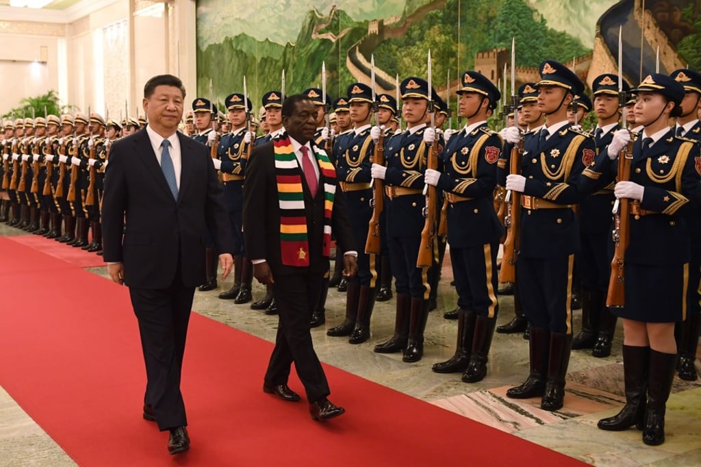China has been keen to maintain ties with Zimbabwe since Robert Mugabe was removed from power in a de facto coup that brought his former ally Mnangagwa to power. Photo: AFP