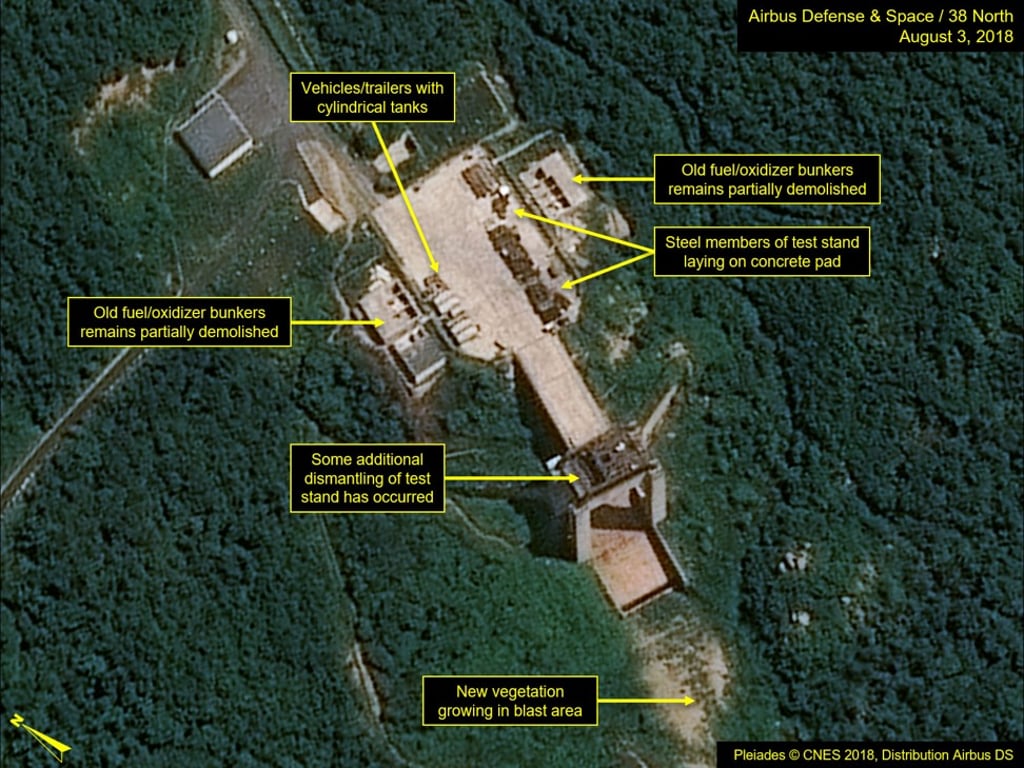 Commercial satellite imagery shows the ongoing activity at Sohae. Photo: 38 North Commercial satellite imagery shows the ongoing activity at Sohae. Photo: 38 North
