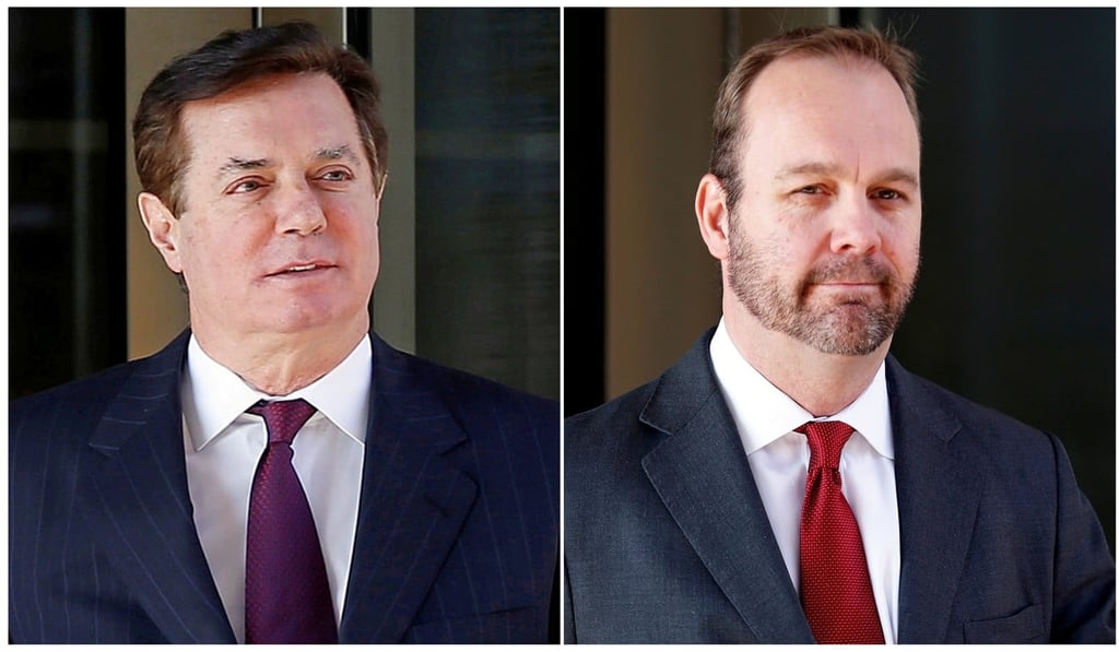 Paul Manafort (left), former campaign chairman for US President Donald Trump; and Rick Gates, a former campaign aide to Trump. Photos: Reuters