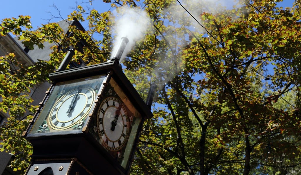 The Steam Clock, on Water Street. Picture: Alamy The Steam Clock, on Water Street. Picture: Alamy