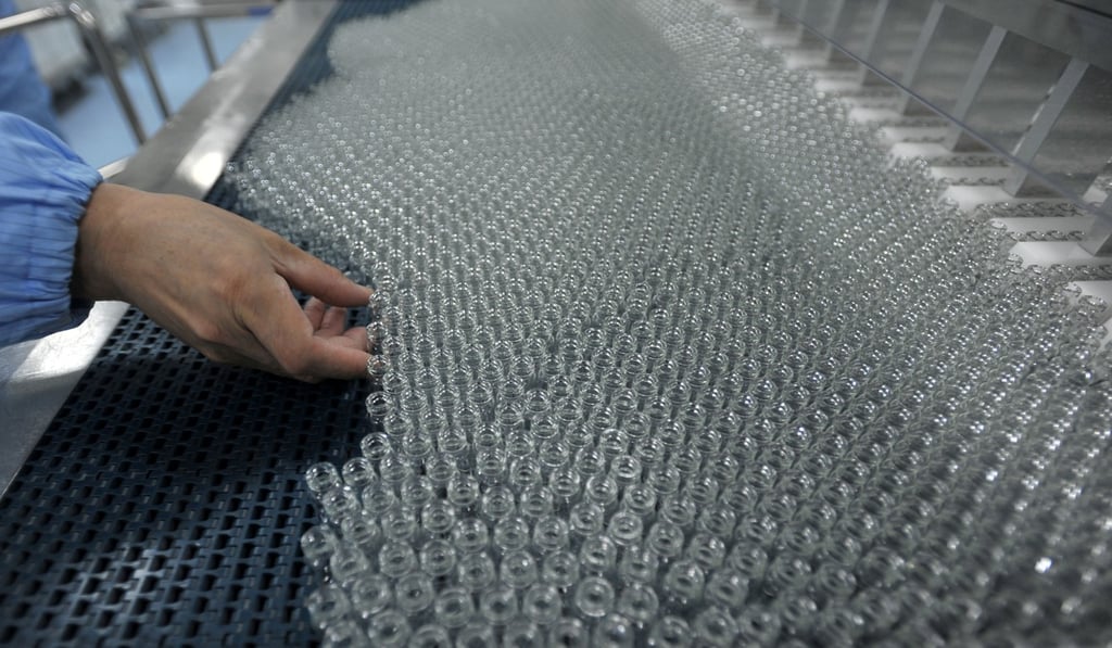 Vaccine vials at the workshop of vaccine maker Wuhan Institute of Biological Products in Wuhan, Hubei province. Photo: Reuters