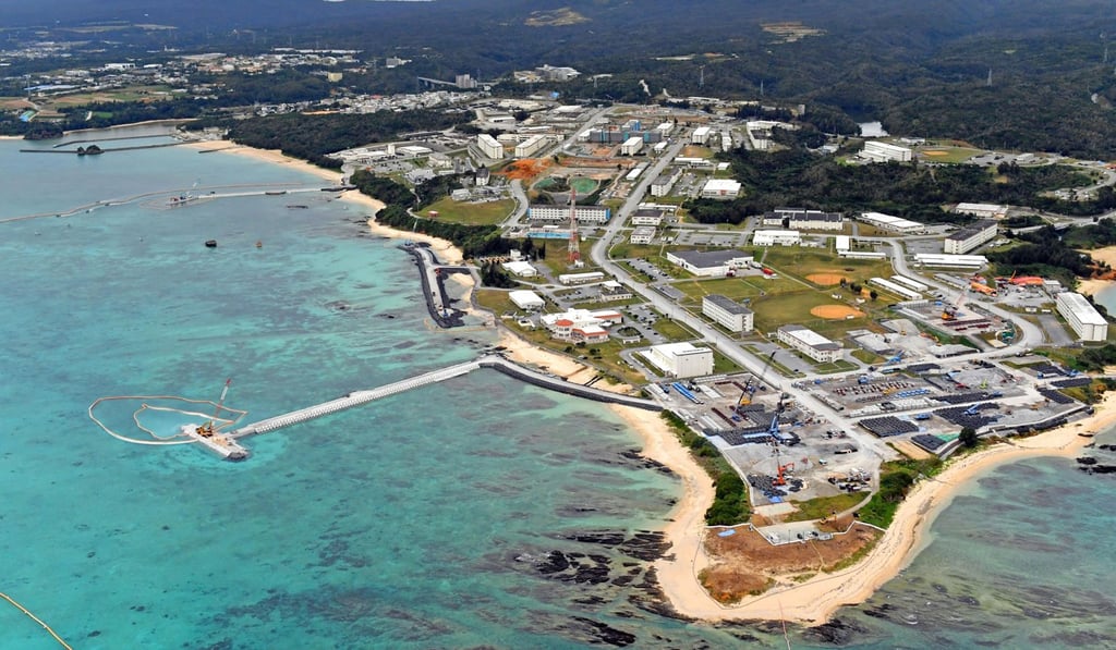 The building site in the Henoko coastal area in Nago, Okinawa prefecture. Photo: Kyodo