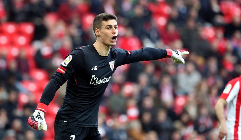 Arrizabalaga in action for Athletic Bilbao during a Spanish La Liga match against Malaga. Photo: EPA